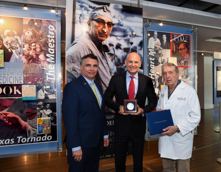 Dr. Christie Ballantyne (middle) with Drs. Adam Kuspa (left) and George Noon (right).
