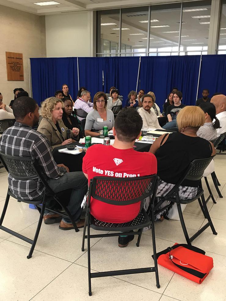 Faculty, staff and trainees talk about issues facing our country and world at a Compassionate Conversation.